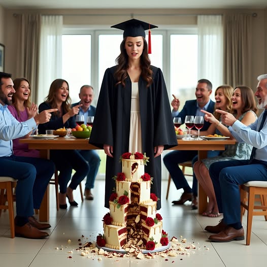 My nephew smashed my graduation cake and everyone laughed. I stayed silent. That night, Mom texted me: “We’re cutting all contact. Don’t come back.” – bichnhu