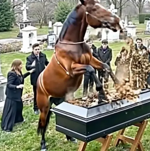 On the Day of My Husband’s Funeral, His Horse Broke the Coffin Lid — What Happened Next Left Everyone Frozen.