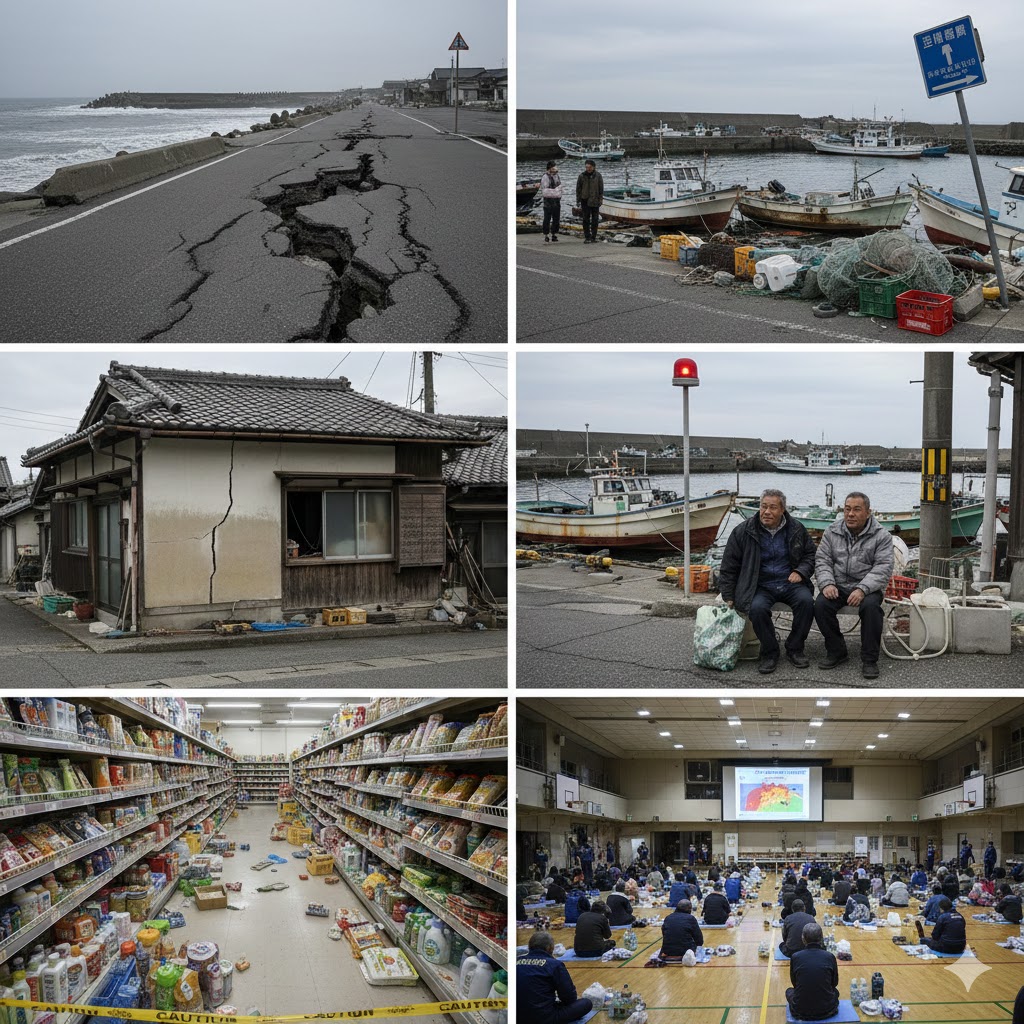 Reports indicate that the northeastern coast of Japan has recently experienced a series of significant earthquakes, with the most powerful having a magnitude of 7.6.