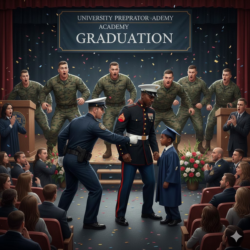 Two guards confronted a black marine at his son’s graduation — what followed with six seals stunned everyone