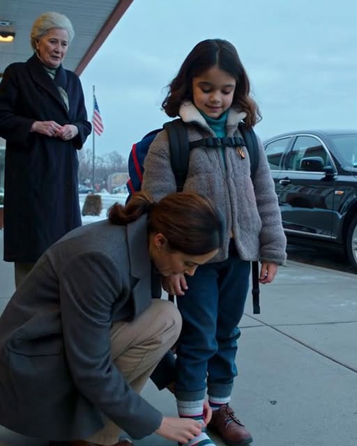 My 6-year-old daughter and I were at a family shelter when a black sedan pulled up… My grandmother