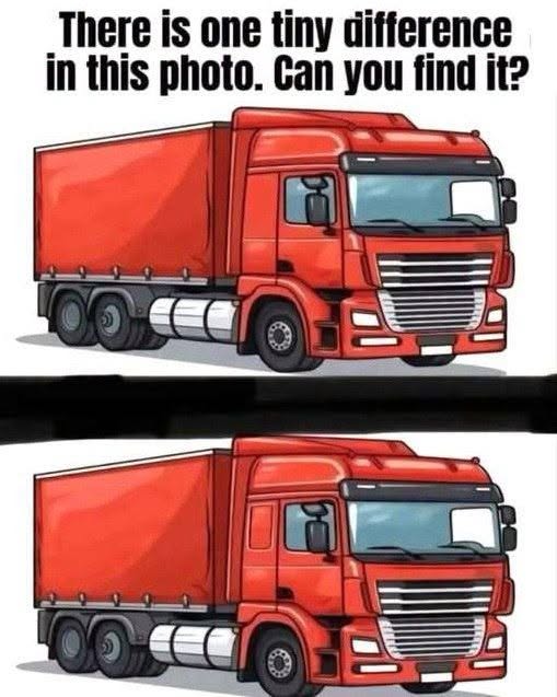 Can You Spot the Hidden Difference in This Red Cargo Truck?