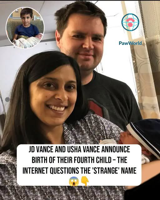 J.D. Vance and Usha Vance welcome fourth child – people question ‘strange’ name