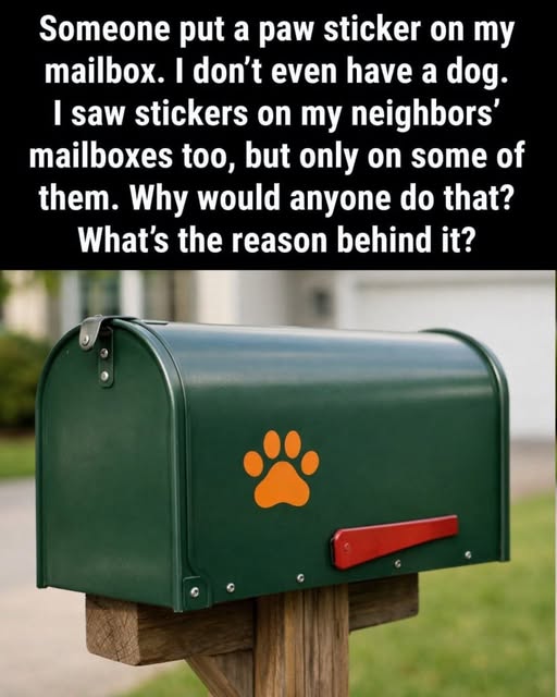 What a Paw-Print Sticker on a Mailbox Means